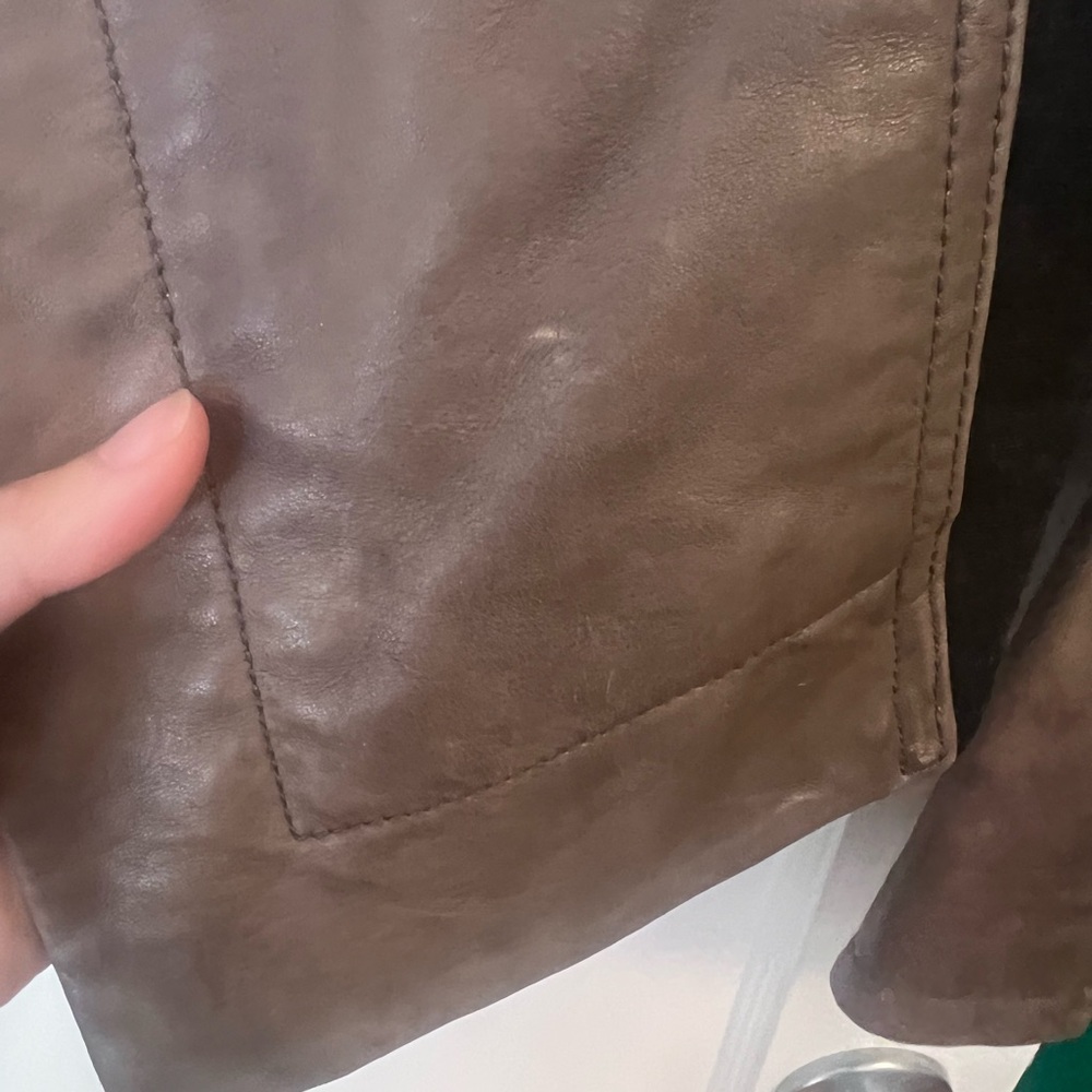 Hinge Size Small Brown Leather Jacket - image 6